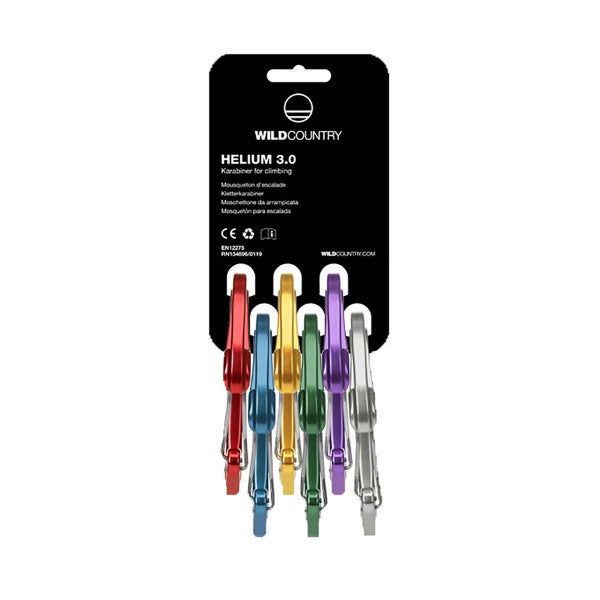 Wild Country - Helium 3.0 - 6 pack Carabiners - Climb Source
