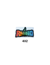 Load image into Gallery viewer, Rhino Stickers - Rainbow Rhino ONLY - Climb Source
